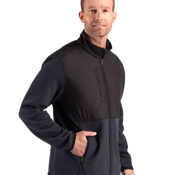 Cutter & Buck Hunts Point Recycled Fleece Mens Hybrid Full Zip Jacket Thumbnail