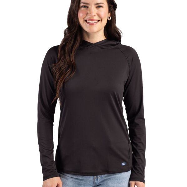 Cutter & Buck Prospect Recycled Featherlight Stretch Womens Hooded Pullover Thumbnail